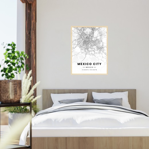 Mexico City in Light Poster - Street Map 5