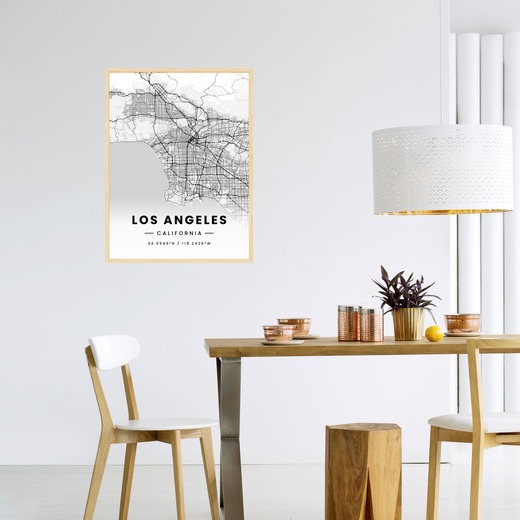 Los Angeles in Light Poster - Street Map 3