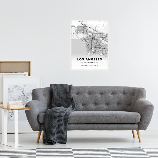 Los Angeles in Light Poster - Street Map 4