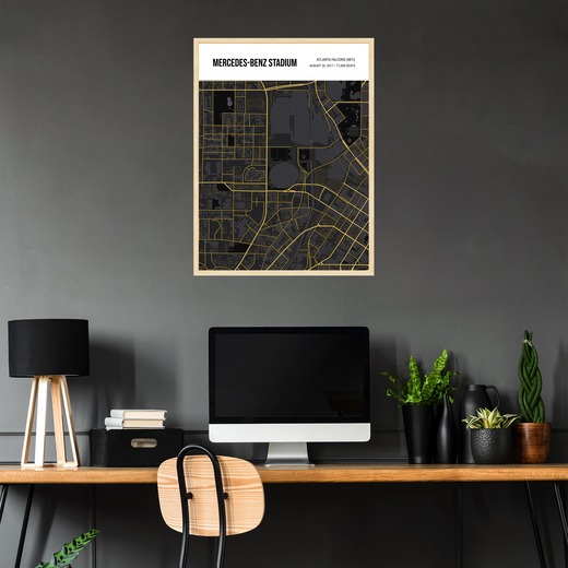 Atlanta Falcons Stadium Poster - Street Map 4