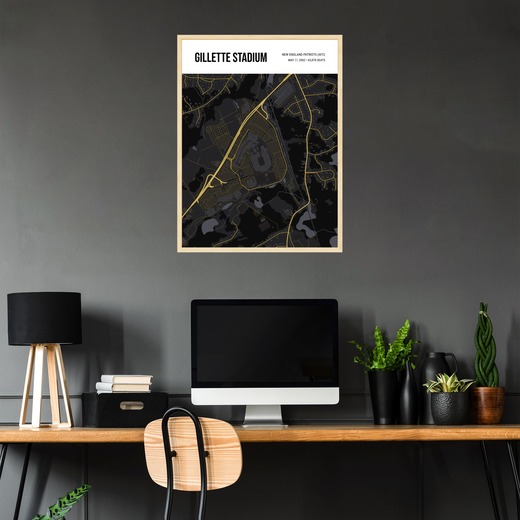 New England Patriots Stadium Poster - Street Map 4