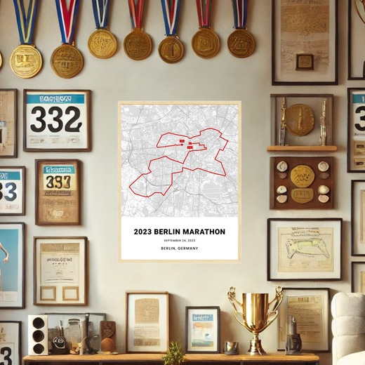 2023 Berlin Marathon Poster - Route Map 2