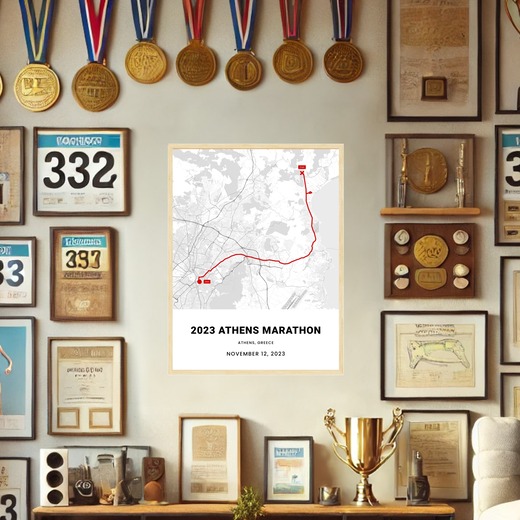 2023 Athens Marathon Poster - Route Map 2