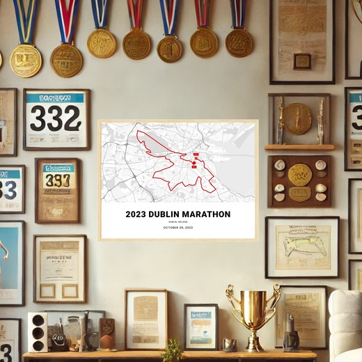 2023 Dublin Marathon Poster - Route Map 2