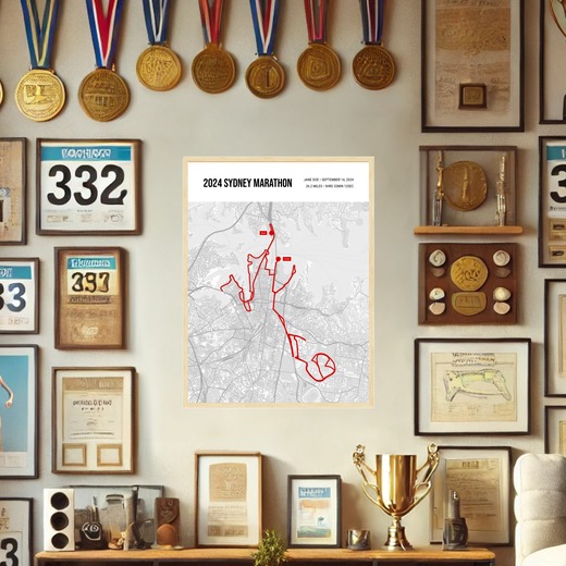 2024 Sydney Marathon Poster - Route Map 2